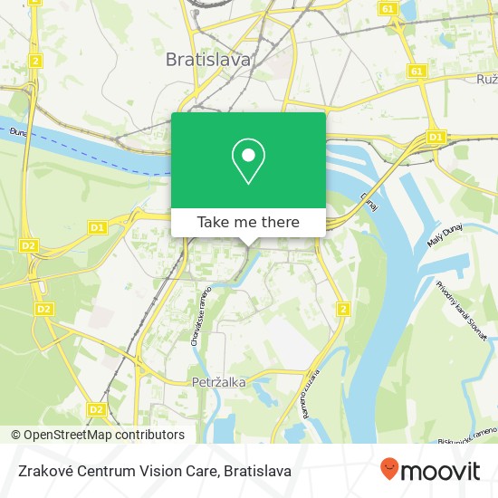 Zrakové Centrum Vision Care map