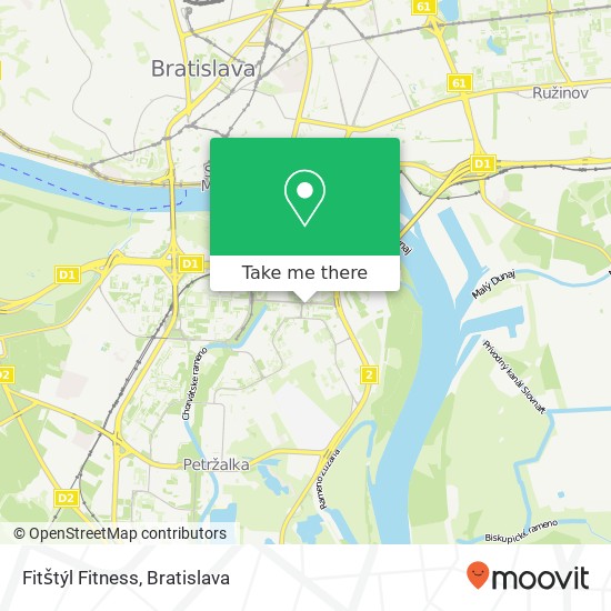 Fitštýl Fitness map