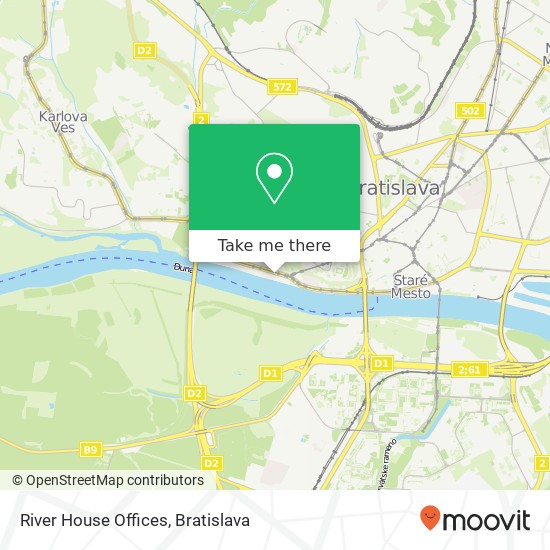 River House Offices map