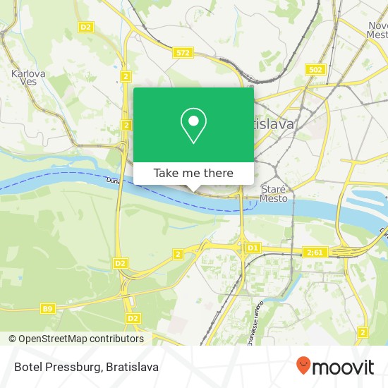 Botel Pressburg map