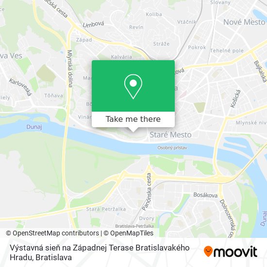 Výstavná sieň na Západnej Terase Bratislavakého Hradu map