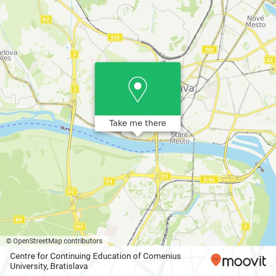 Centre for Continuing Education of Comenius University map
