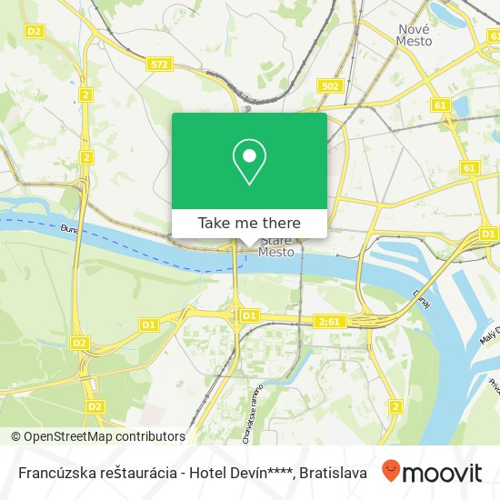 Francúzska reštaurácia - Hotel Devín**** map