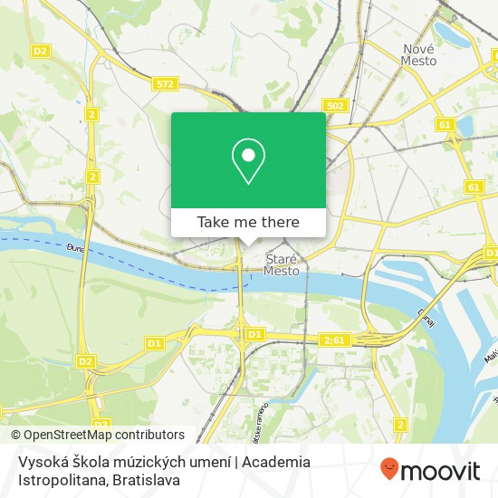 Vysoká škola múzických umení | Academia Istropolitana map