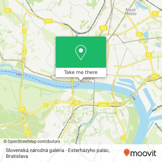 Slovenská národná galéria - Esterházyho palác map