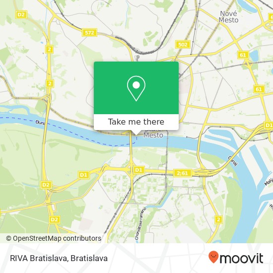 RIVA Bratislava map