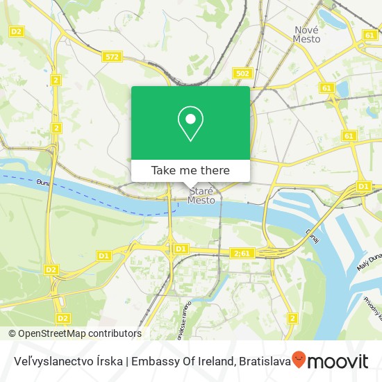 Veľvyslanectvo Írska | Embassy Of Ireland map