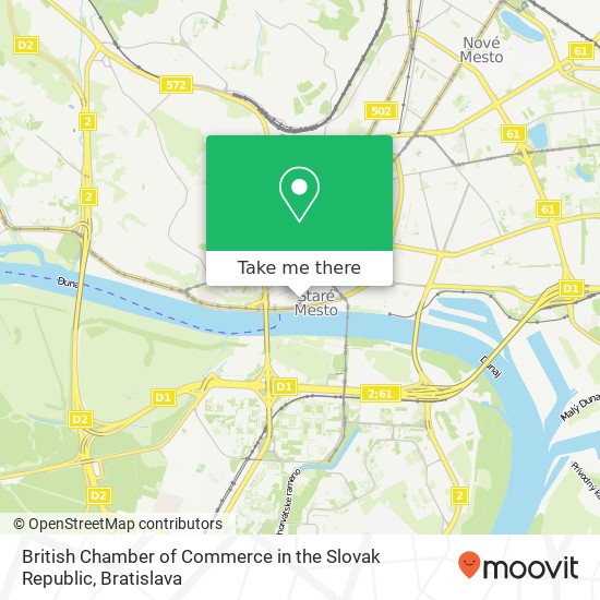 British Chamber of Commerce in the Slovak Republic map