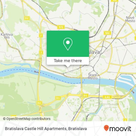 Bratislava Castle Hill Apartments map