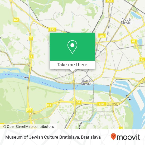 Museum of Jewish Culture Bratislava map