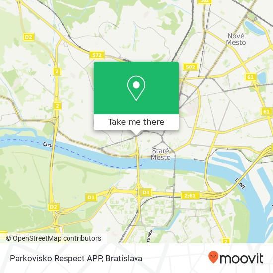 Parkovisko Respect APP map