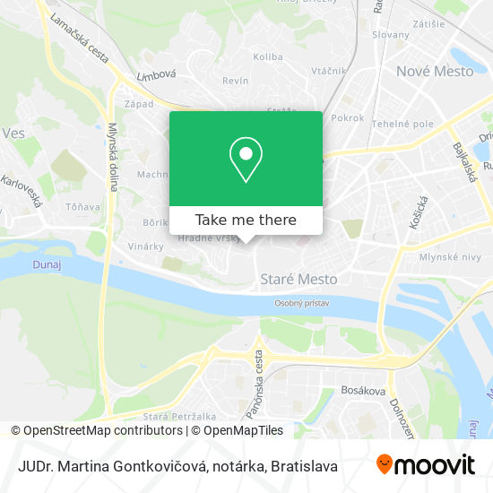 JUDr. Martina Gontkovičová, notárka map