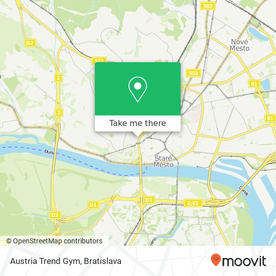 Austria Trend Gym map