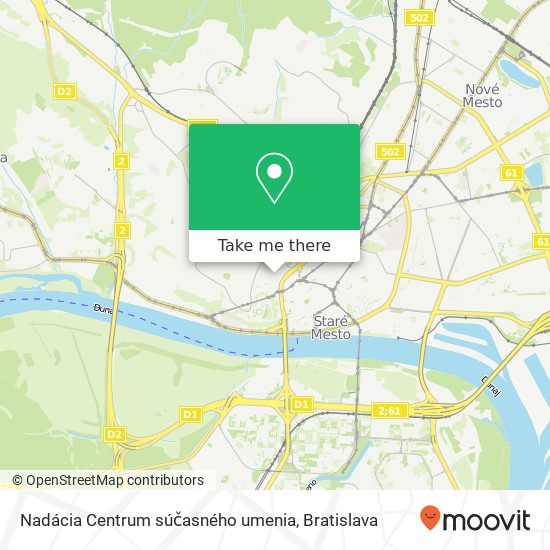 Nadácia Centrum súčasného umenia map