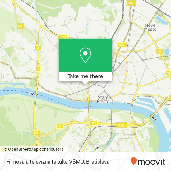 Filmová a televízna fakulta VŠMU map