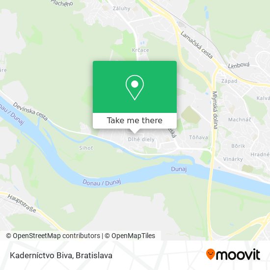 Kaderníctvo Biva map