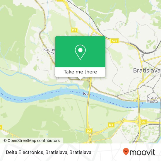 Delta Electronics, Bratislava map