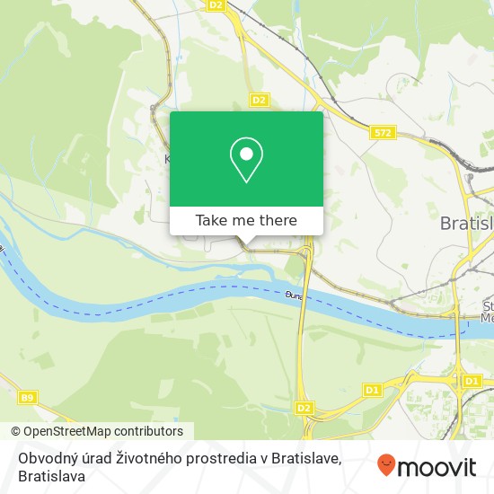 Obvodný úrad životného prostredia v Bratislave map