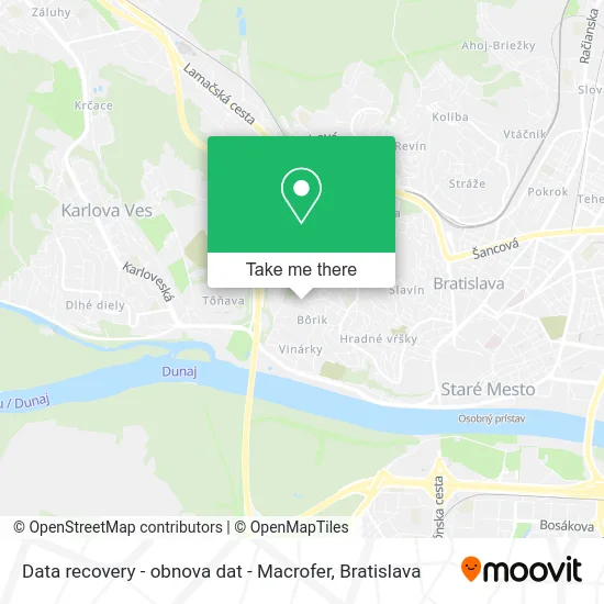 Data recovery - obnova dat - Macrofer map