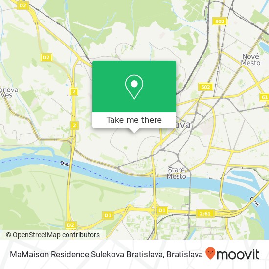 MaMaison Residence Sulekova Bratislava map