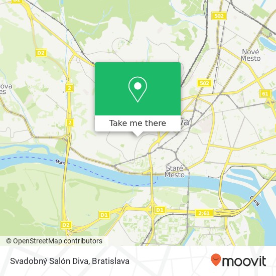 Svadobný Salón Diva map