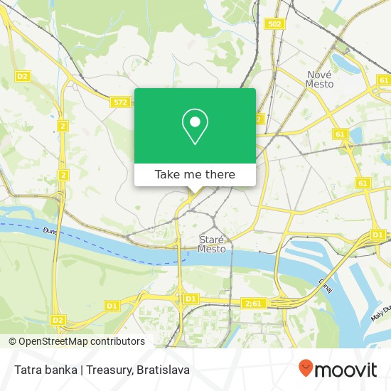 Tatra banka | Treasury map