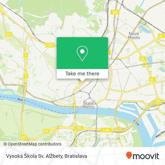 Vysoká Škola Sv. Alžbety map