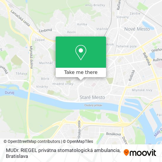 MUDr. RIEGEL privátna stomatologická ambulancia map