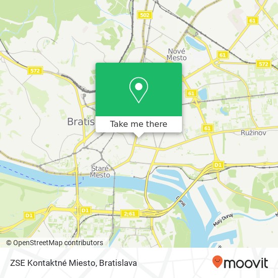 ZSE Kontaktné Miesto map