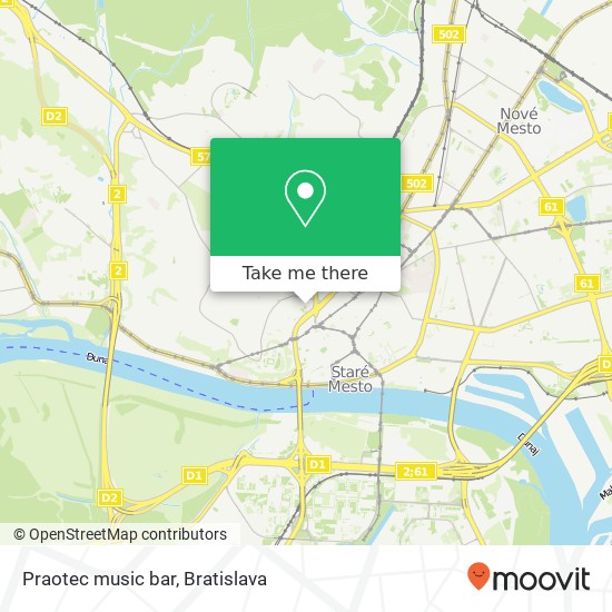 Praotec music bar map