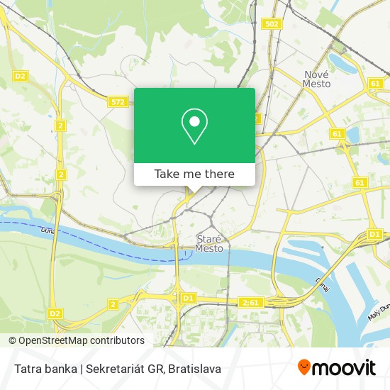 Tatra banka | Sekretariát GR map