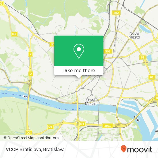 VCCP Bratislava map