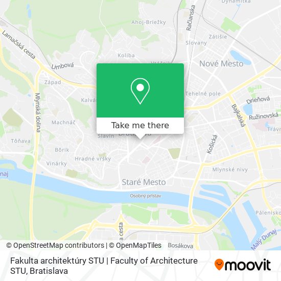 Fakulta architektúry STU | Faculty of Architecture STU map