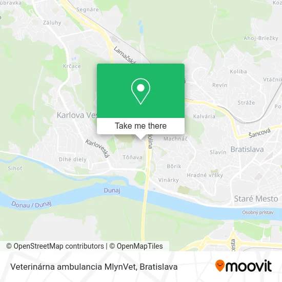 Veterinárna ambulancia MlynVet map