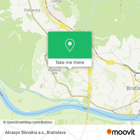 Alcasys Slovakia a.s. map