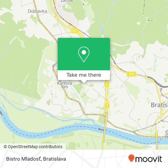 Bistro Mladosť map