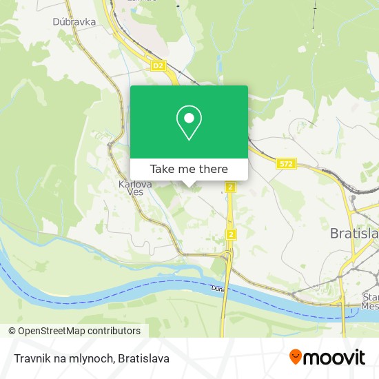 Travnik na mlynoch map