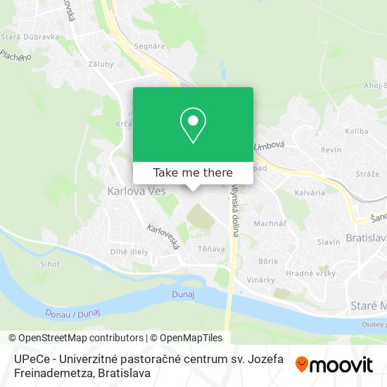 UPeCe - Univerzitné pastoračné centrum sv. Jozefa Freinademetza map