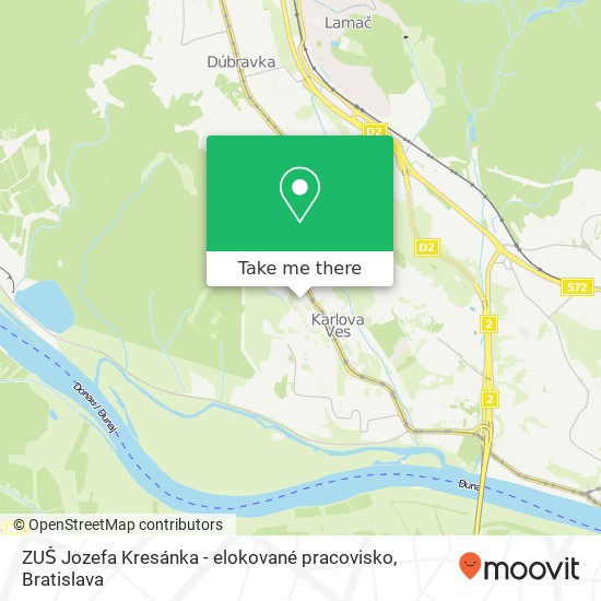 ZUŠ Jozefa Kresánka - elokované pracovisko map