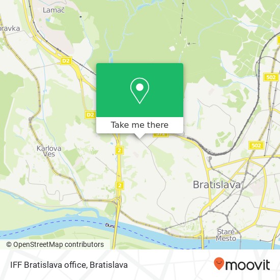 IFF Bratislava office map