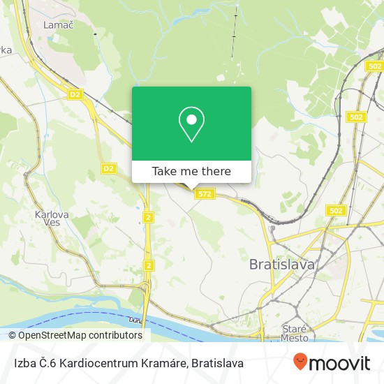 Izba Č.6 Kardiocentrum Kramáre map