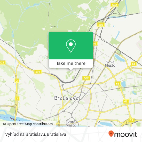 Výhľad na Bratislavu map