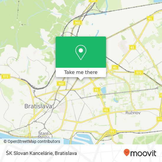 ŠK Slovan Kancelárie map