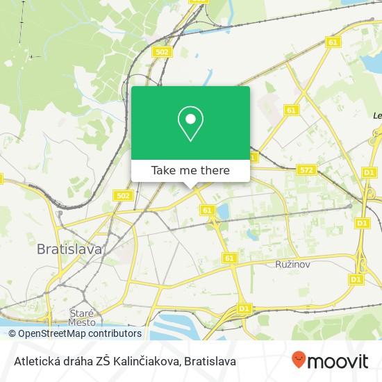 Atletická dráha ZŠ Kalinčiakova map