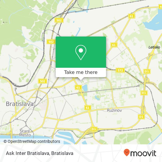 Ask Inter Bratislava map