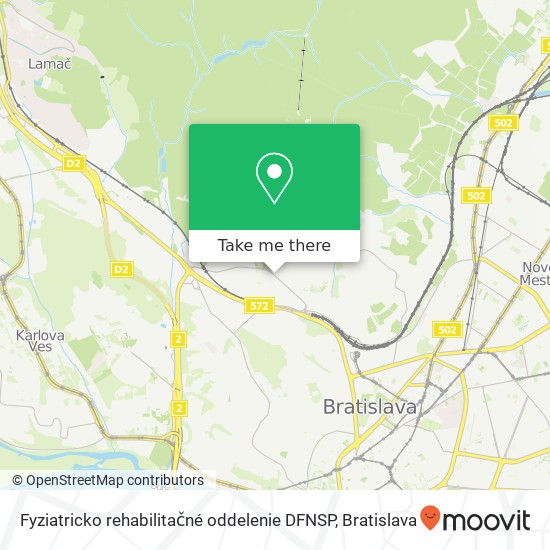 Fyziatricko rehabilitačné oddelenie DFNSP map