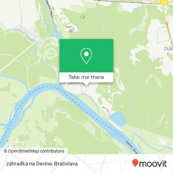 záhradka na Devíne map