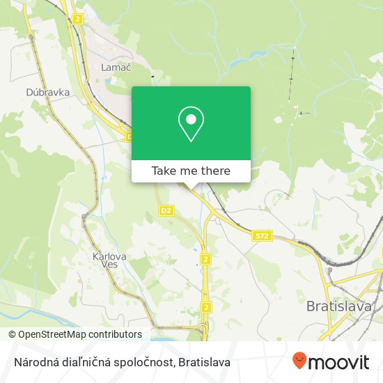 Národná diaľničná spoločnost map