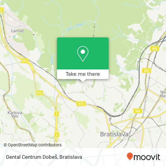 Dental Centrum Dobeš map