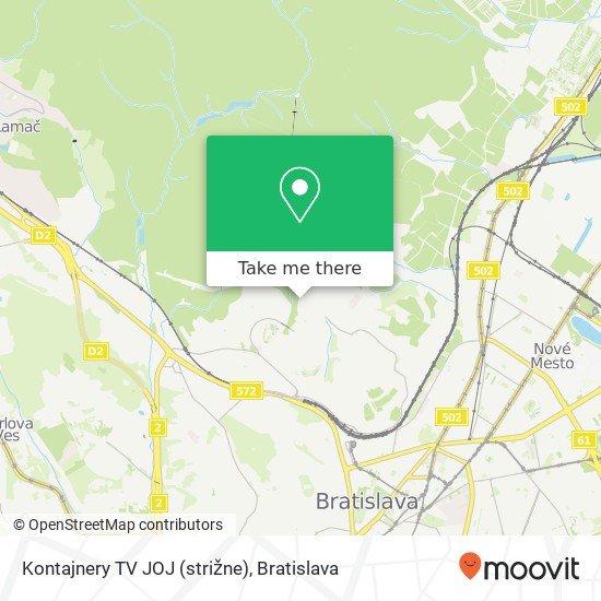 Kontajnery TV JOJ (strižne) map